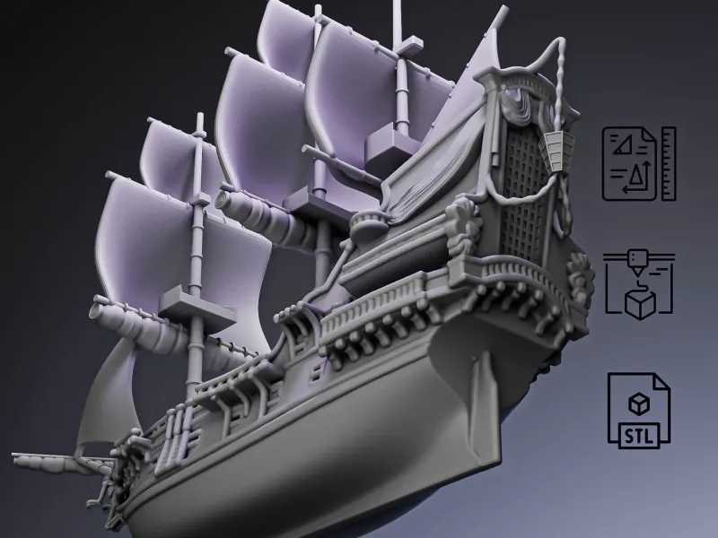 Navio Almirante Pirata Lendário #RoZ