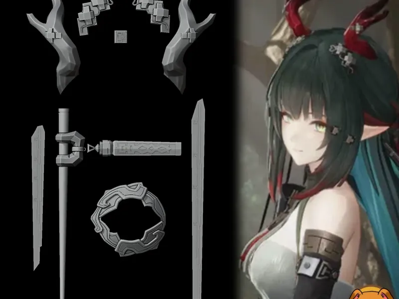 Zhuang Fangyi - Horns and Accesories - Arknights Endfield