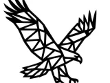 Geometric eagle wall art-0