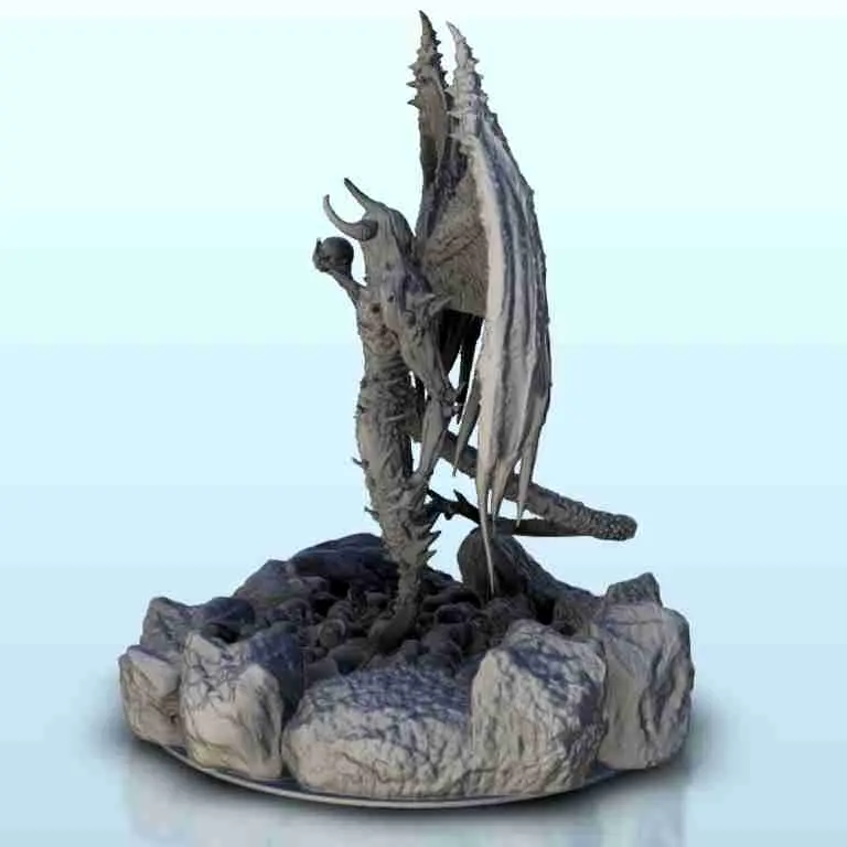 Demone alato con coda - figura dark miniature warhammer