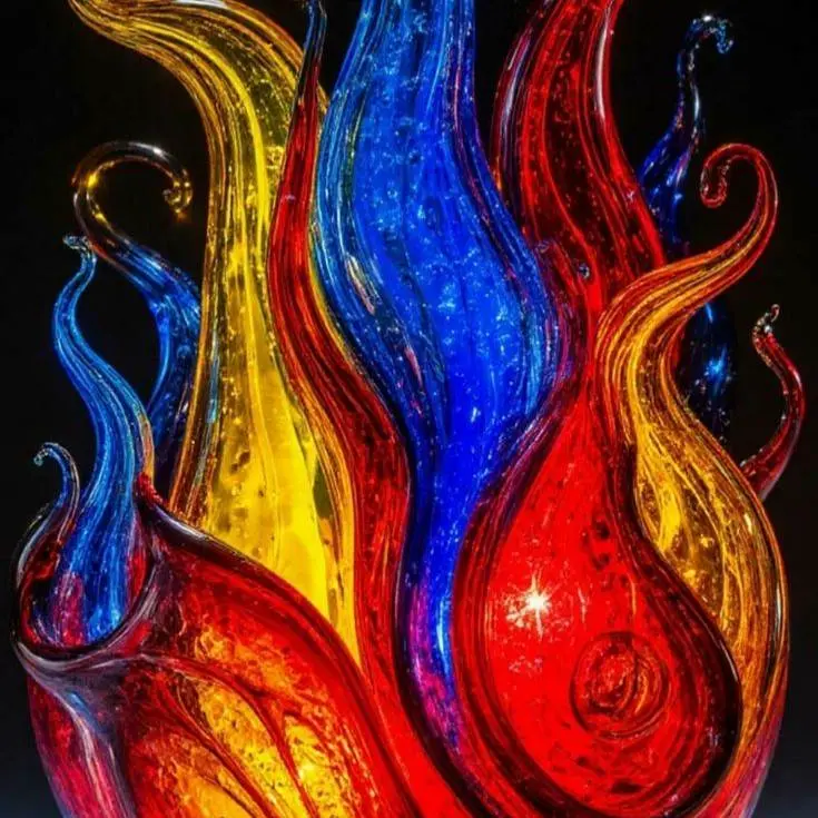 colorful glass sculpture
