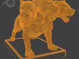 Cerberus Statue STL-7