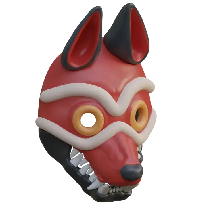 Masque de loup articulé San - Princesse Mononoke (1997)