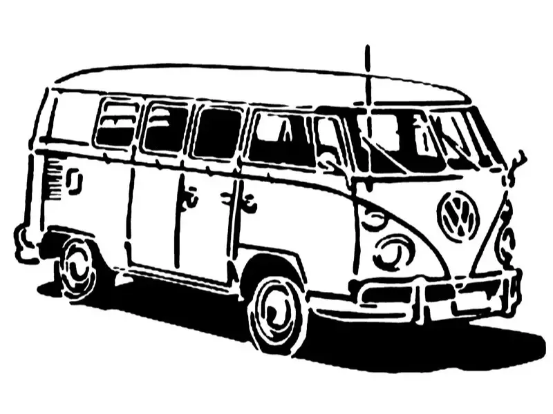 Pochoir Volkswagon Van