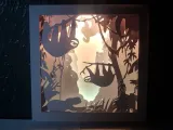 Sloth Jungle lightbox (shadow box)-0
