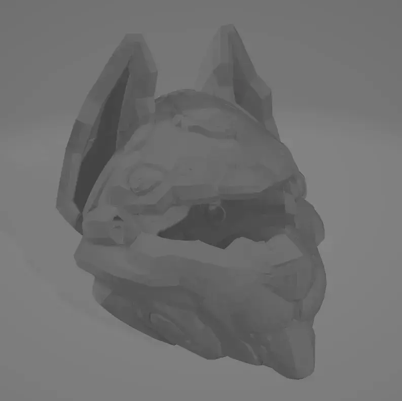 Wolf Sci Fi Cyberpunk Moto type Helmet