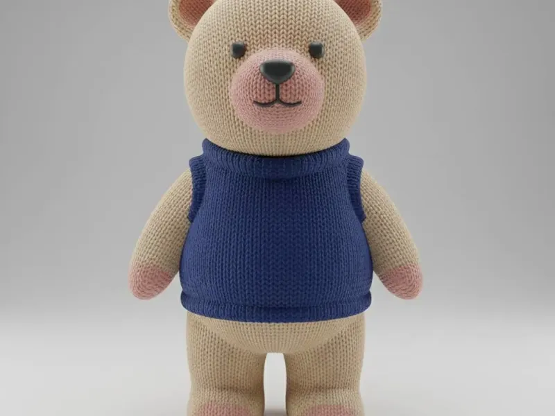 Cozy Knit Teddy Bear Figure – Noah0x03