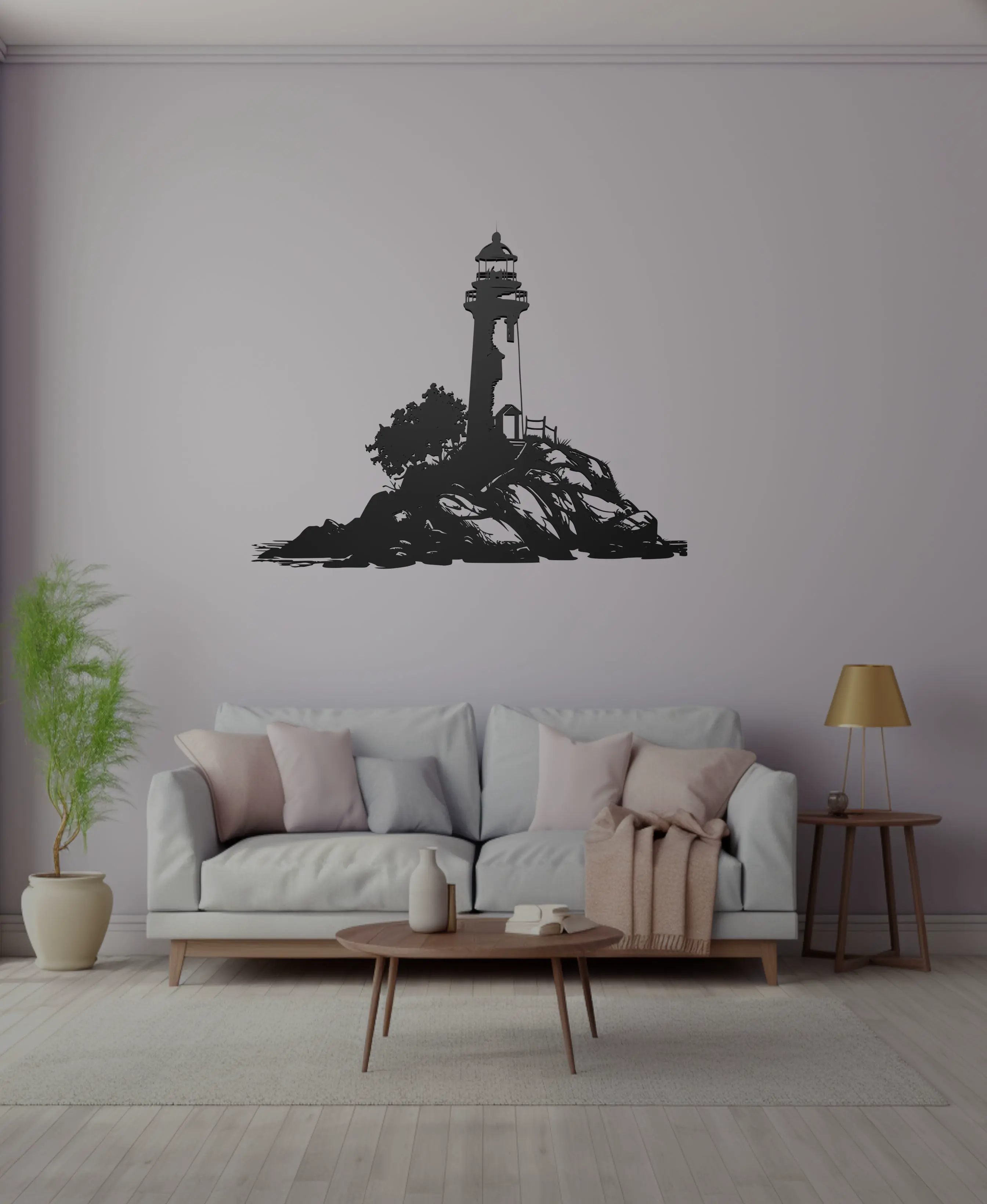 Home Decorations & Ornaments STL Download - Lighthouse Wall Artby Ri0m0