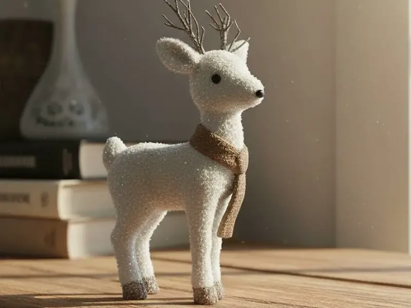Deer figurine with a scarf