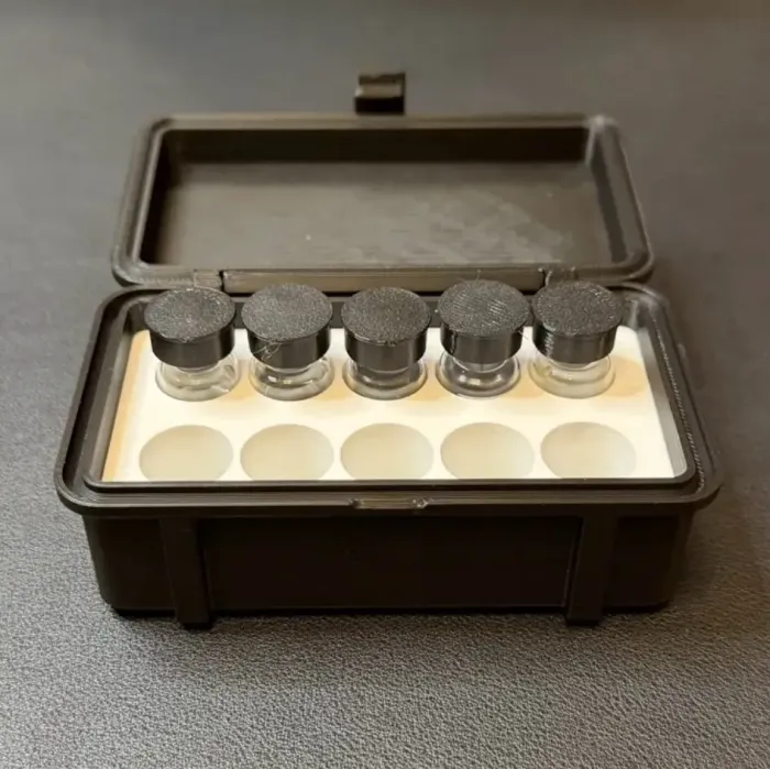 10-Slot 3 mL Vial Storage Case - Home - PLA - 3D printed product
