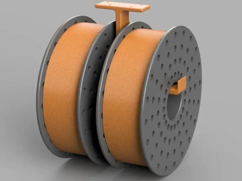 Double spoolholder under table