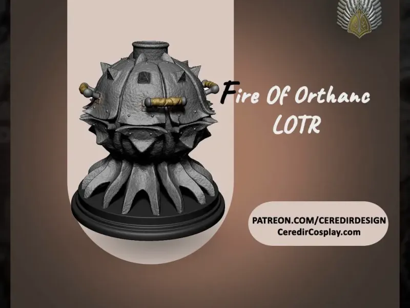 Fire of Orthanc  lord of the rings 3D DIGITAL DOWNLOAD