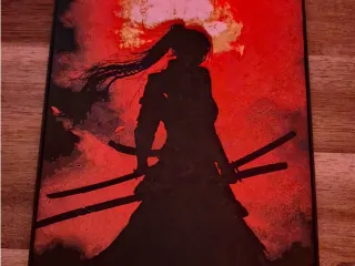 Samurai Woman Silhouette Hueforge