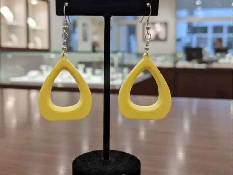 Orecchini "Golden Drop 3D"