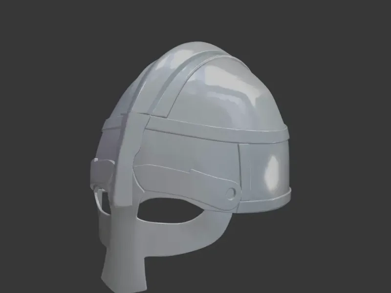 Spectacle Helmet 3D Model – Futuristic Armor Headgear