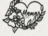 mama heart a wall art home decor-0