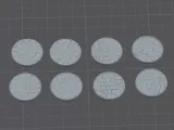 25mm terrain base - worn cobblestone pattern-1