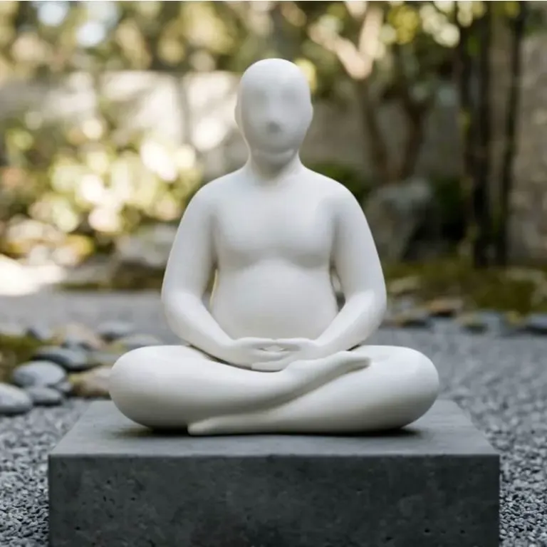 Zen Meditation Figure - Ultra Minimalist 3D Decor