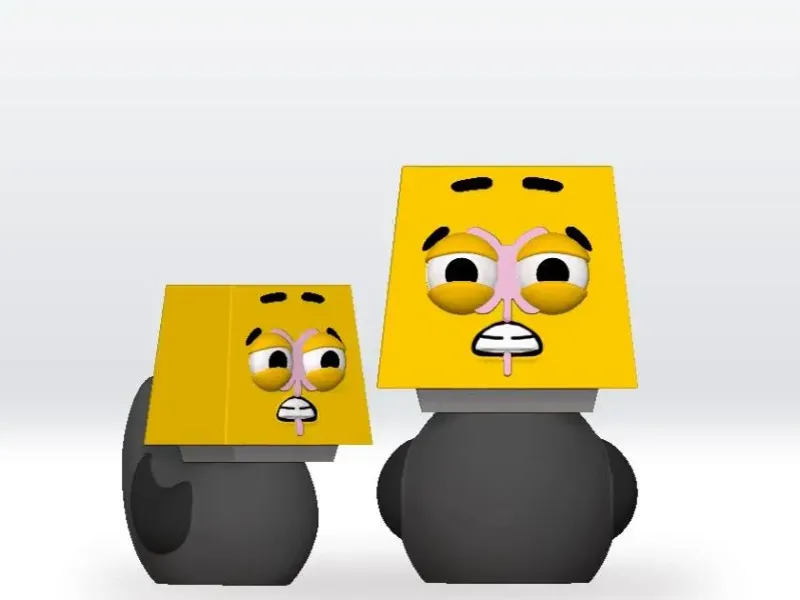 Sprunki OC Panic STL file 3D Model Duck Fanart
