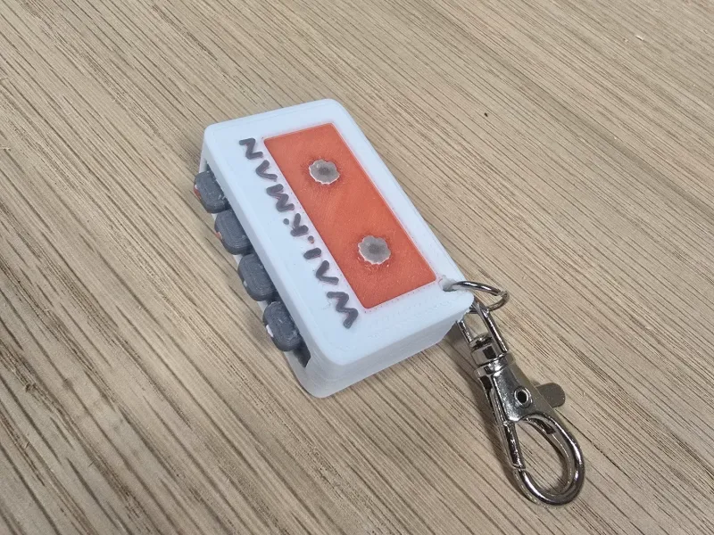 Walkman keychain backpack tag
