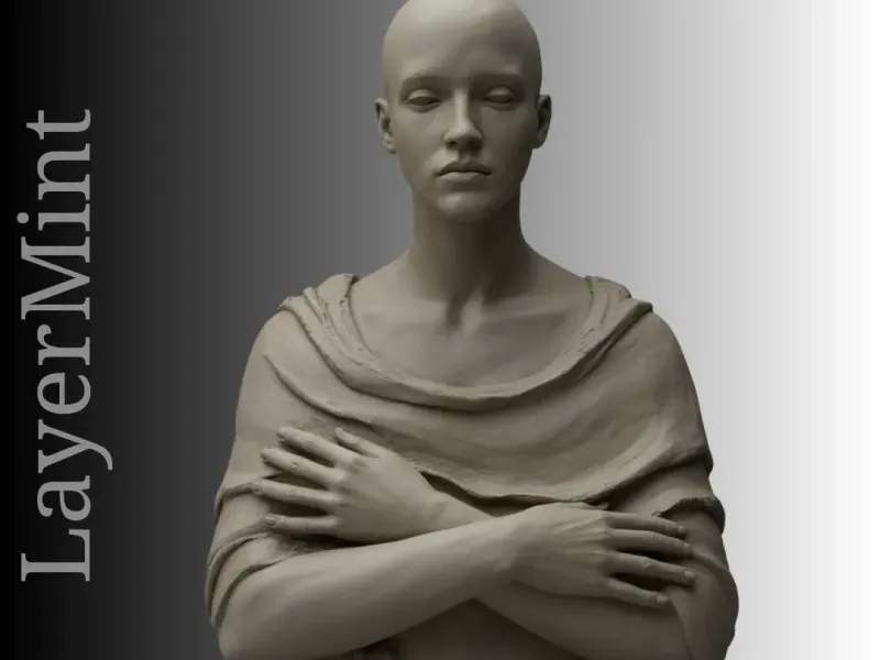 Serene Monk Bust | 3D Printable Meditative Sculpture