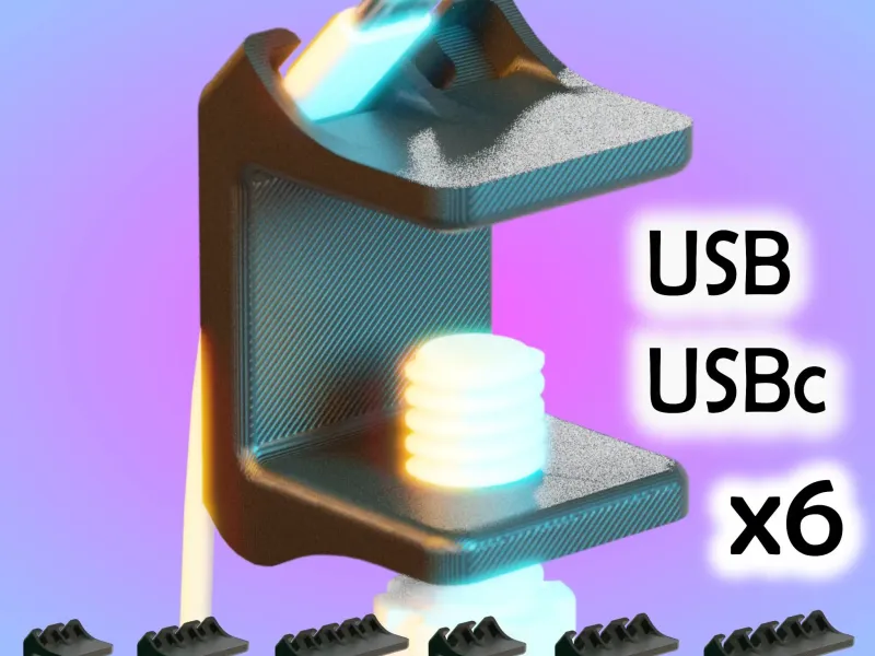 Wire Holder - USB & USBc - Screw Clamp