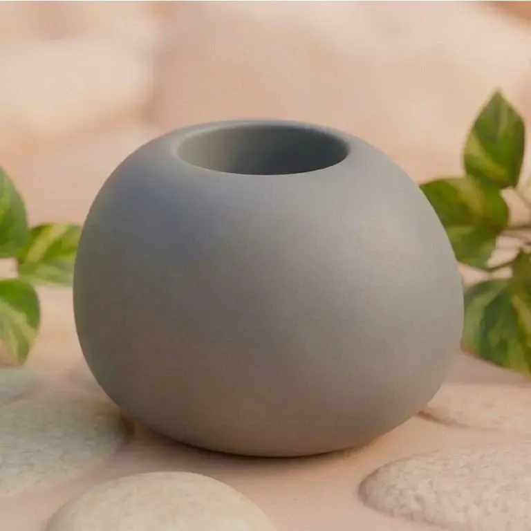 Zen organischer Stein-Pflanztopf – minimalistischer FDM-3D-Druck