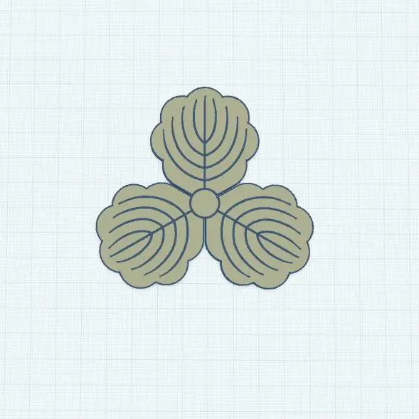 Japanese family crests-mitsukashiwa