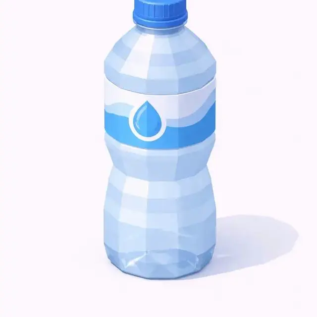 Low Poly Plastic Water Bottle