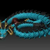 Articulated Kaido - one piece fan art