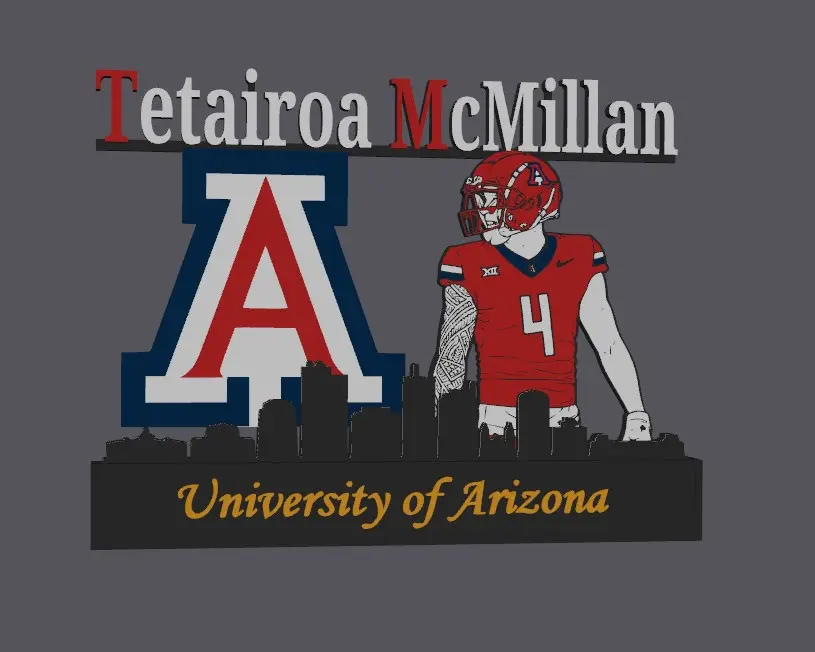 NCAA - University of Arizona Tetairoa McMillan display v2