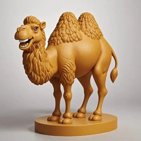 3446  Laughing Camel 3D Printed Full-Figure  humor  STL
