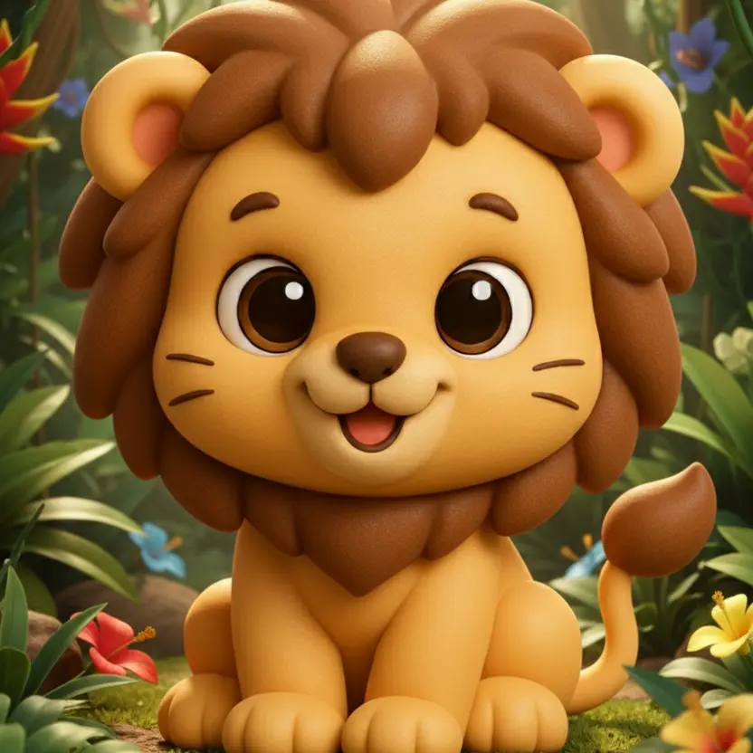 3D Printer Files | 3MF File | León Cute - Cute Lion | Creality Cloud