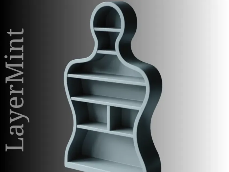 Human Silhouette Shelf Organizer | Unique Figurative Wall
