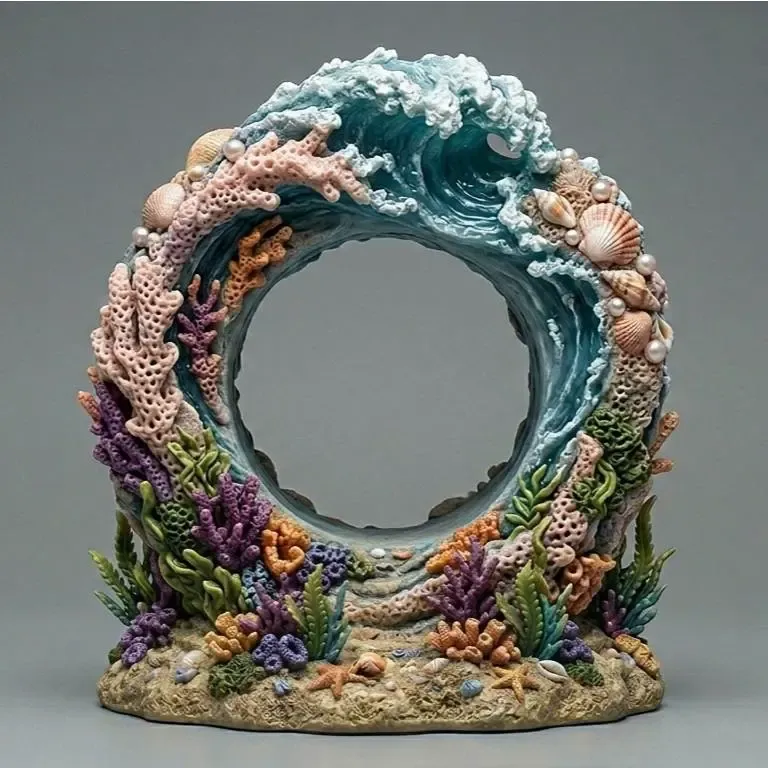 Aquarium Decor Hollow World 3D design
