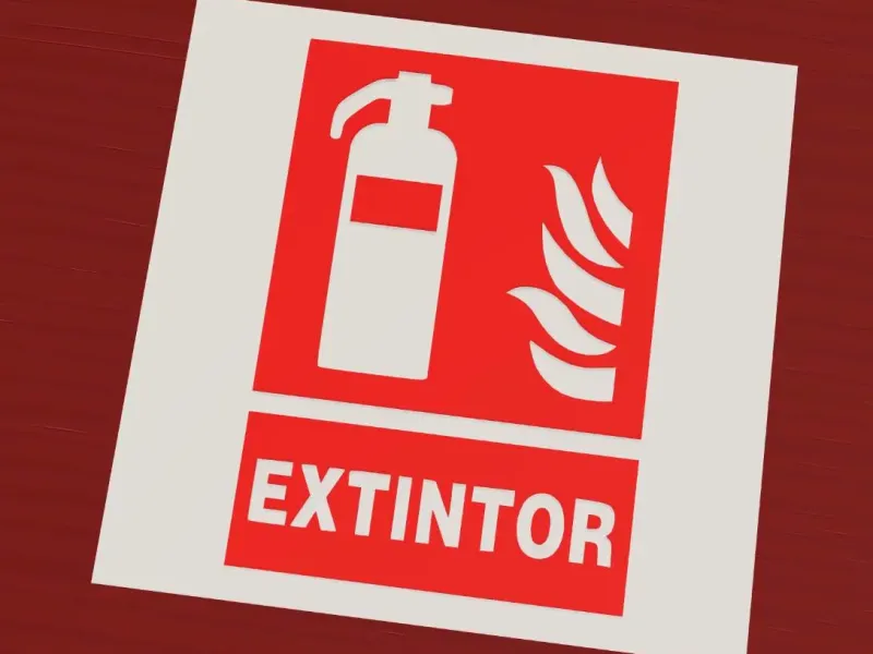 Señal de extintor