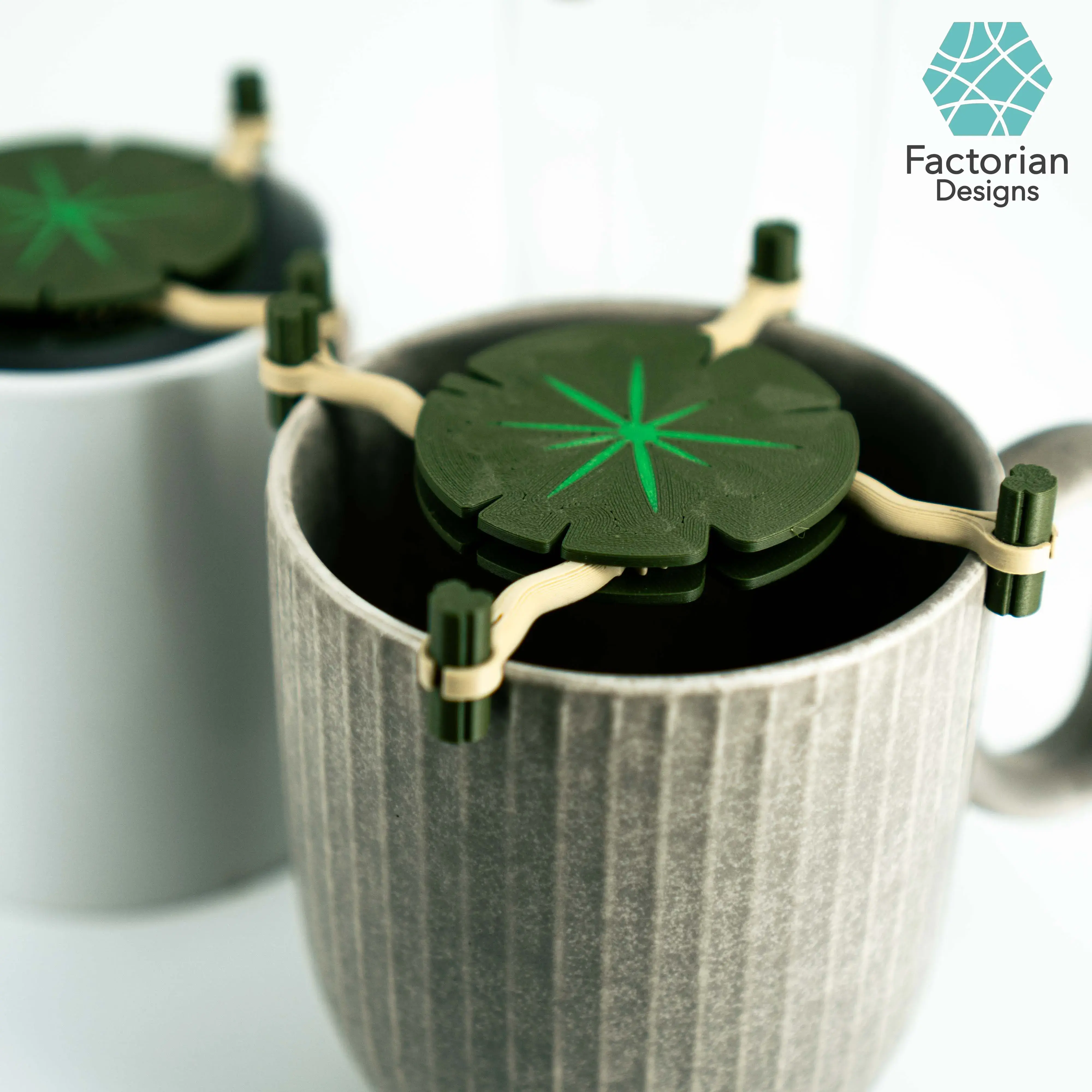 Mug Stacker Lily Pad 3D Printable STL | Drinkware Organizer