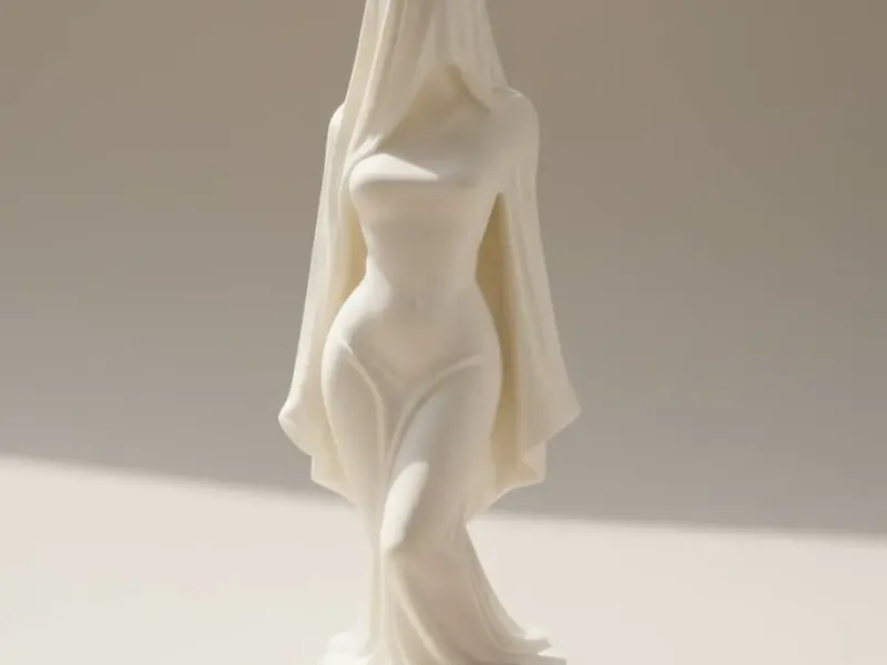 Dama de Véu Minimalista - Escultura art