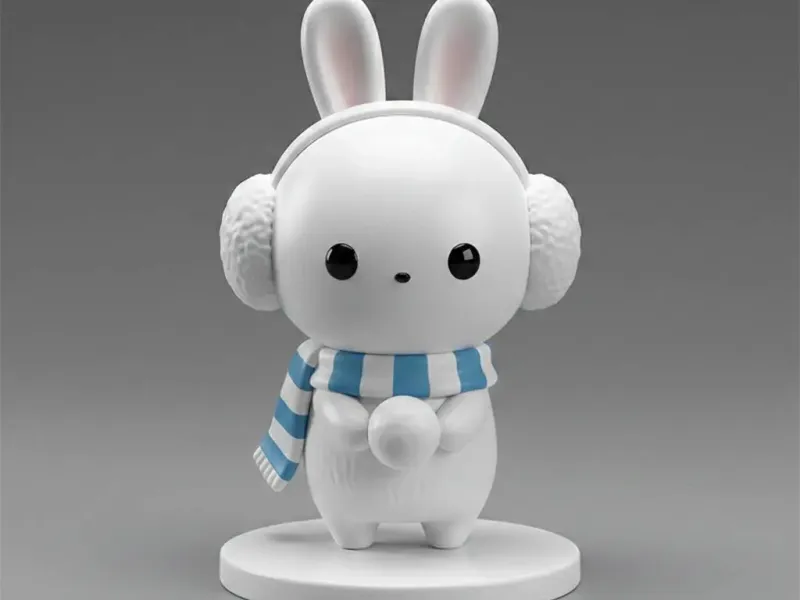 Chibi Cute Winter Bunny