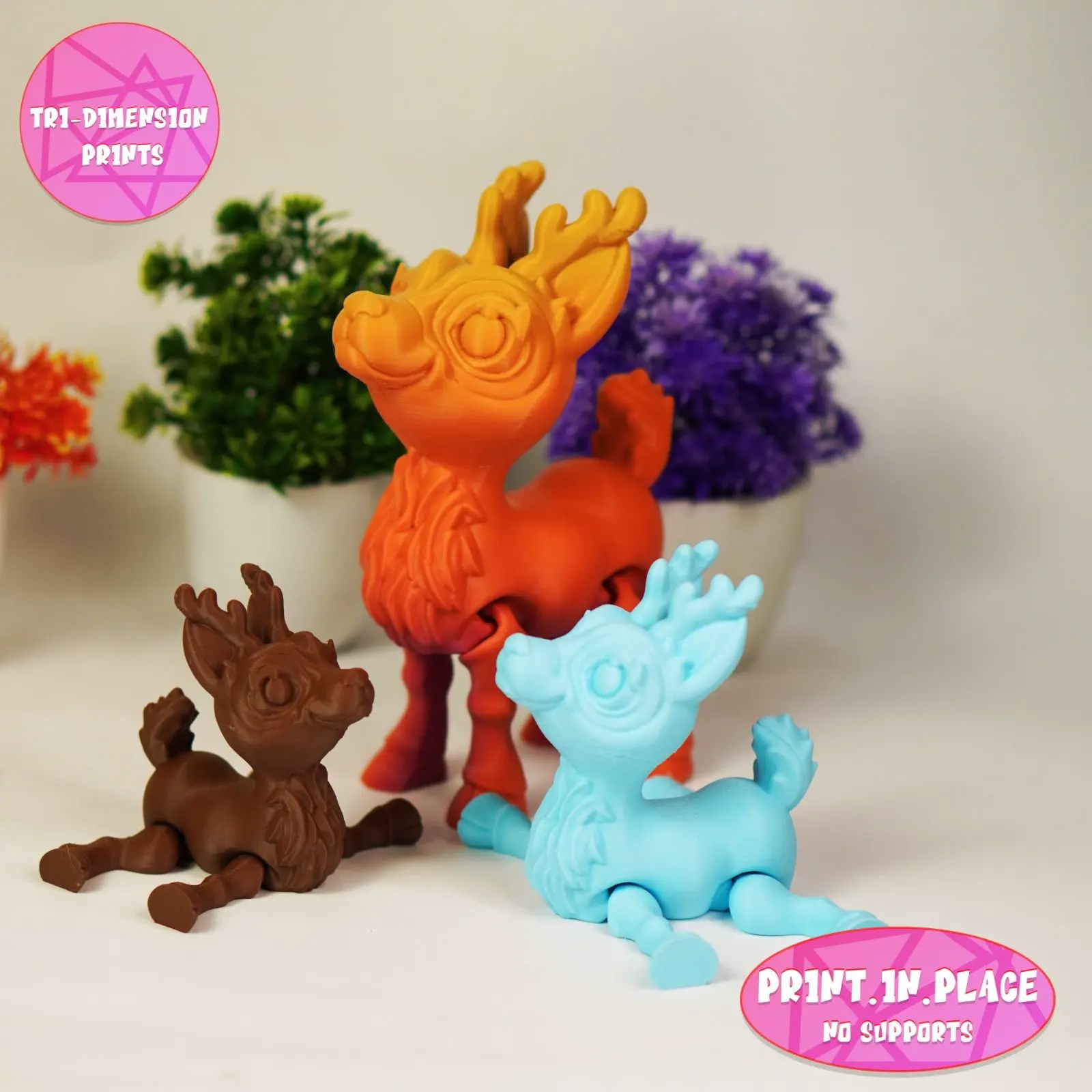 PRINT-IN-PLACE CUTE FLEXI REINDEER