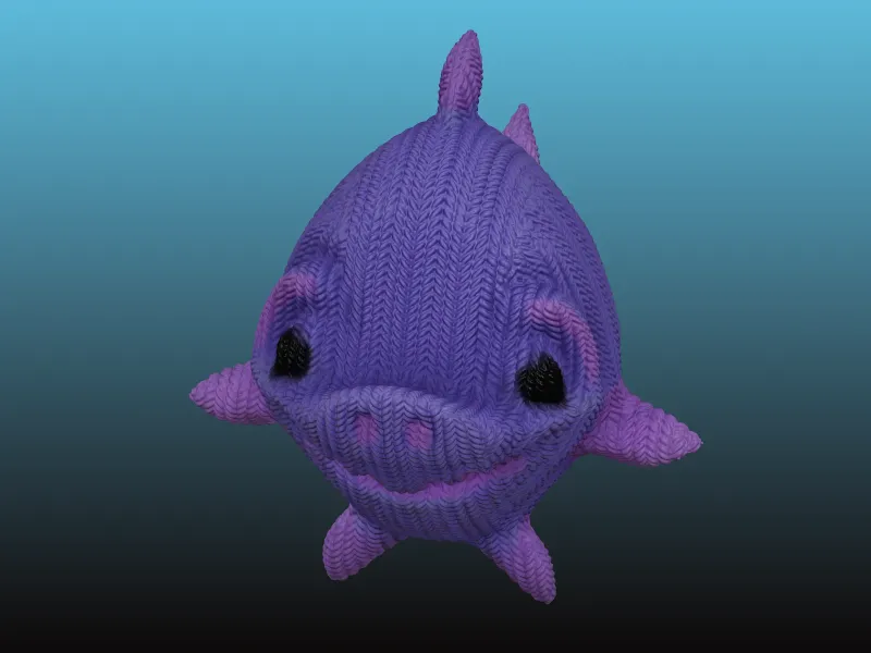 Cute Knitted Baby Shark And Fish