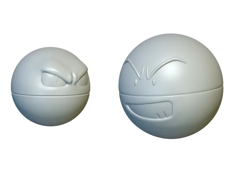 Pokemon Voltorb &amp; Electrode (#100 &amp; #101) - Impression 3D !