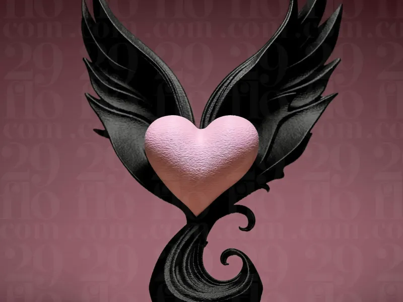 Winged Heart Sculpture