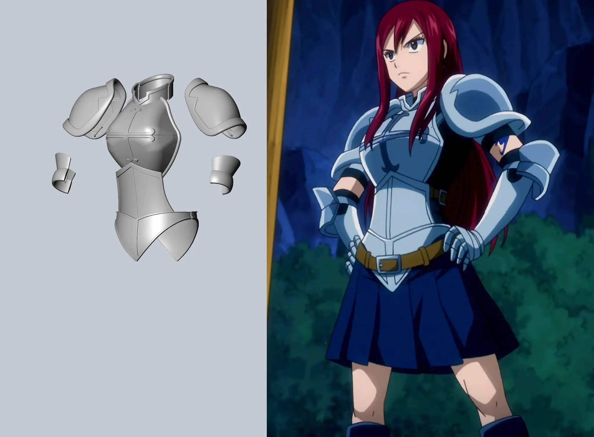 Fairy Tail Erza Scarlet Heart Kreuz Armor Set