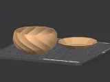 Spiral Wave Planter – 3D Printed Violet Pot-2