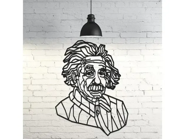 Albert Einstein Wall Sculpture 2D