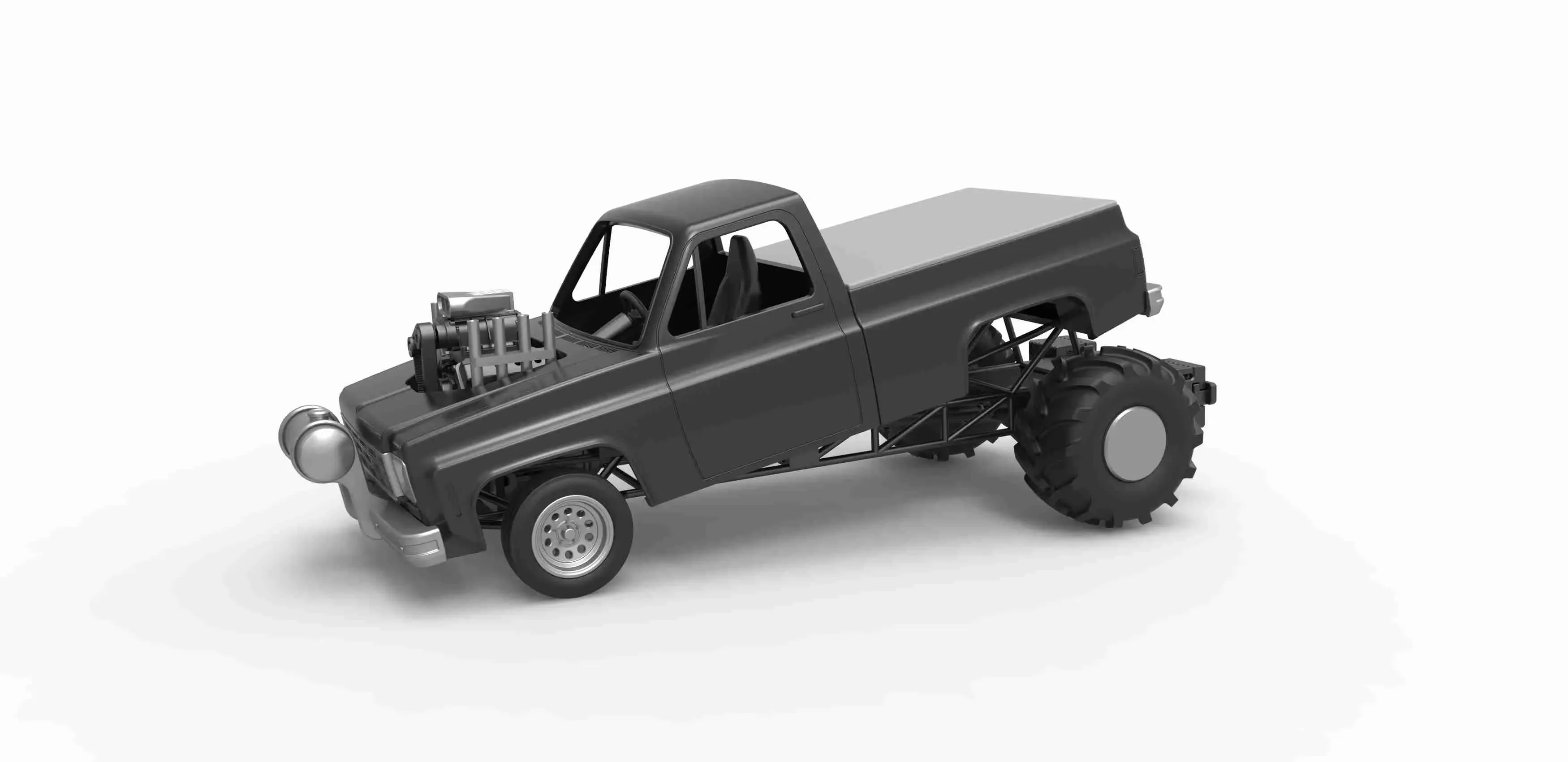 Old school pulling truck 2wd Scale 1:25