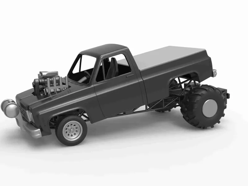 Old school pulling truck 2wd Scale 1:25