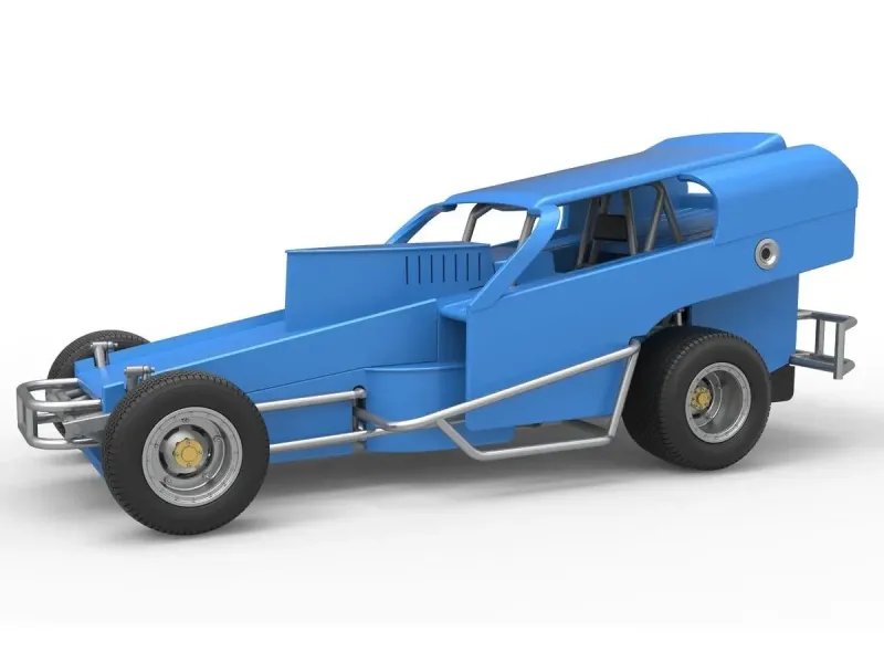 Vintage Dirt Modified stock car Version 2 Scale 1:25