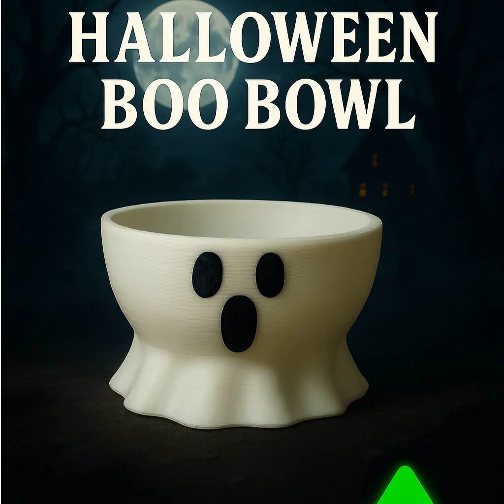 Multi-Color Halloween Candy Boo Ghost Bowl